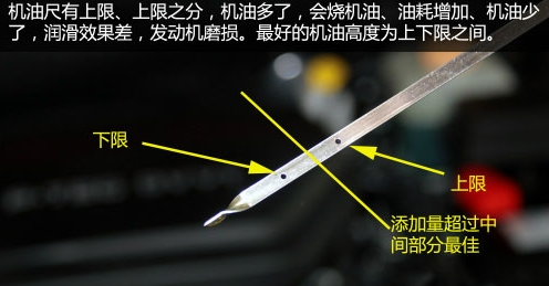 正确使用机油尺检查机油